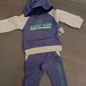 NWT Notre Dame little guys hoody outfit